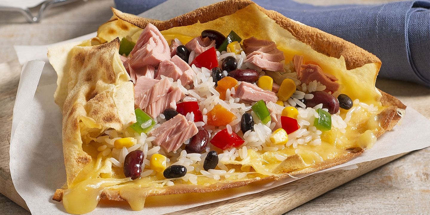 Pane carasau gustoso con formaggio e Insalatissime Piccantina