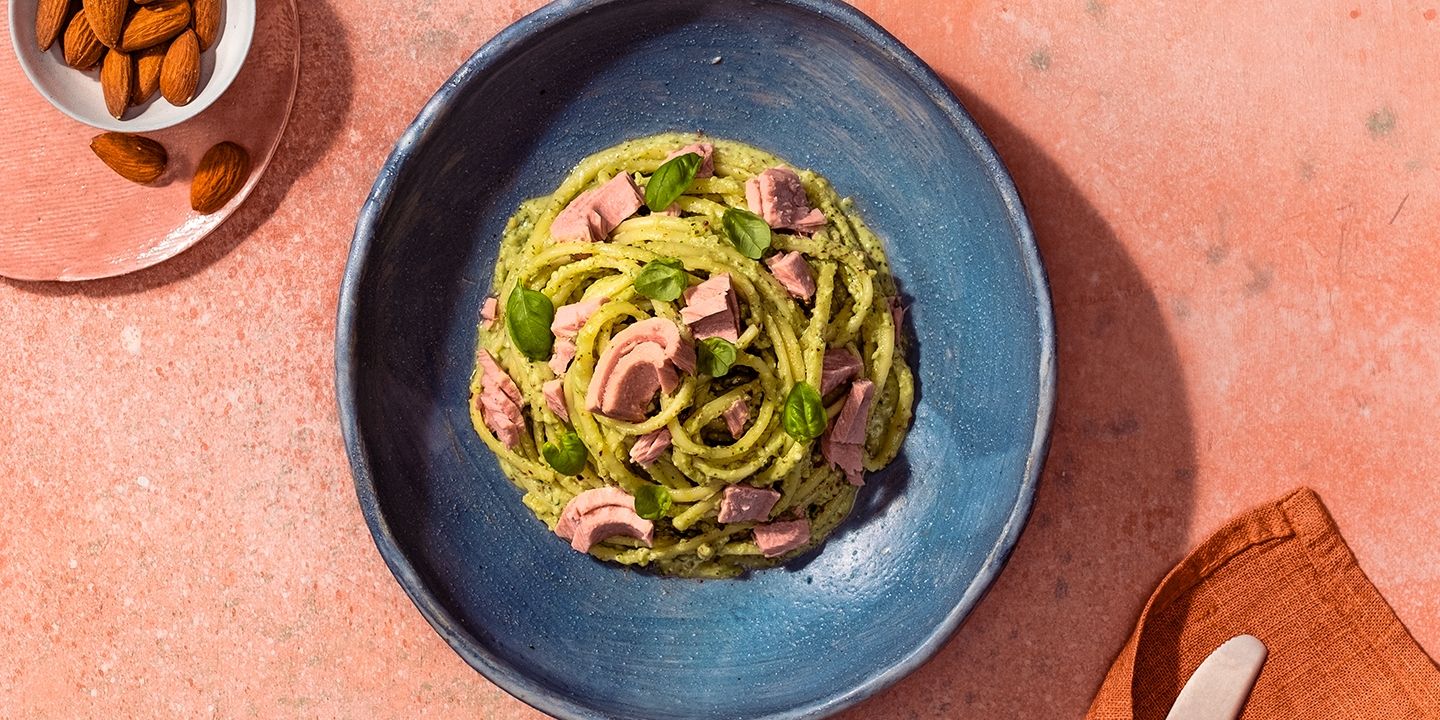 Linguine con salsa di limone e tonno
