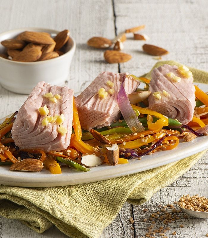 Pasta di lenticchie con piselli e sesamo