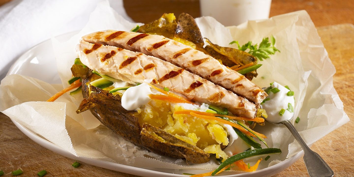 Patate al cartoccio con Sgombro grigliato