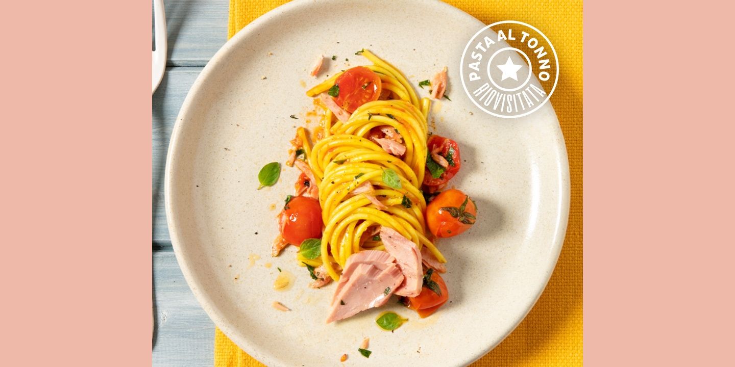 Spaghetti al tonno con pomodorini