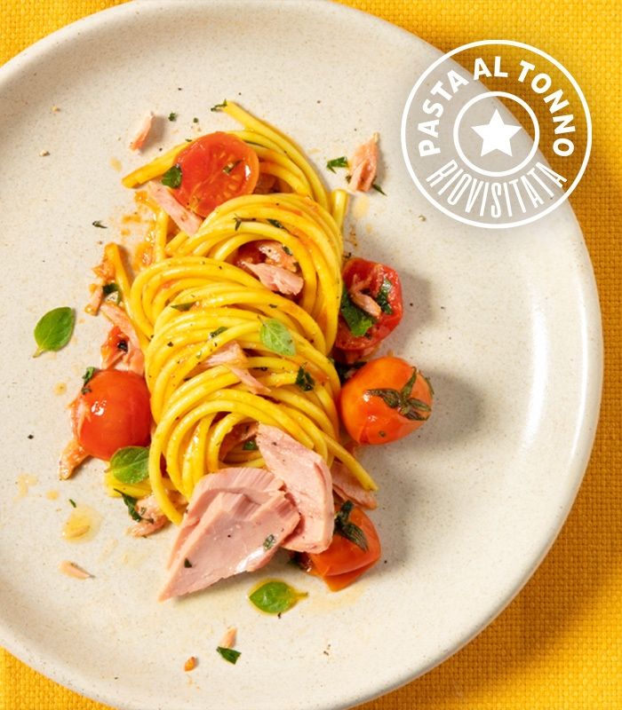 Spaghetti al tonno con pomodorini