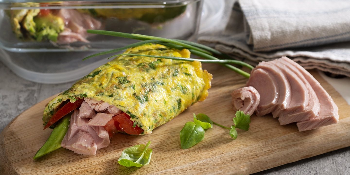 Roll alle erbe farcito con tonno e verdure